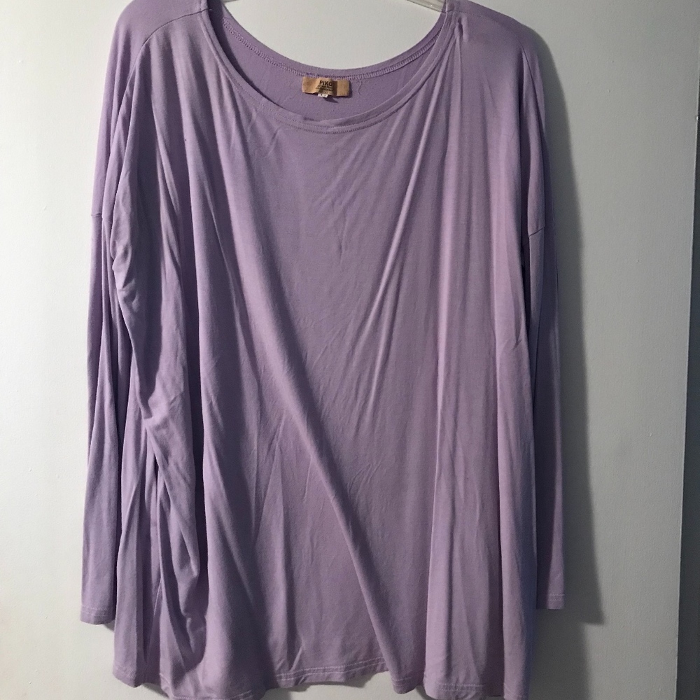 Long Sleeve Purple Pico Shirt